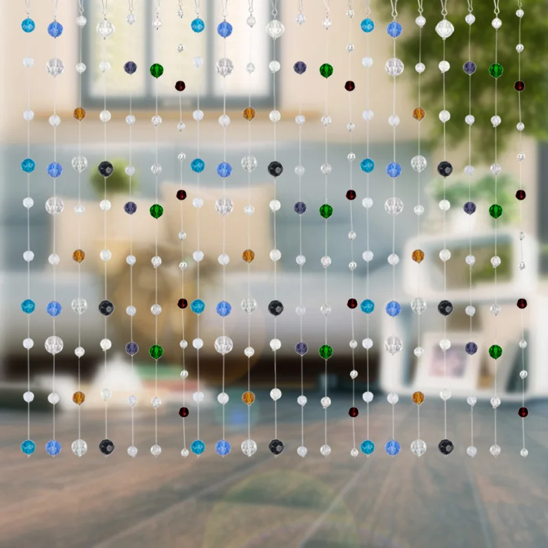 Распродажа Новинка стеклянные хрустальные бусины ранние шторы для гостиной