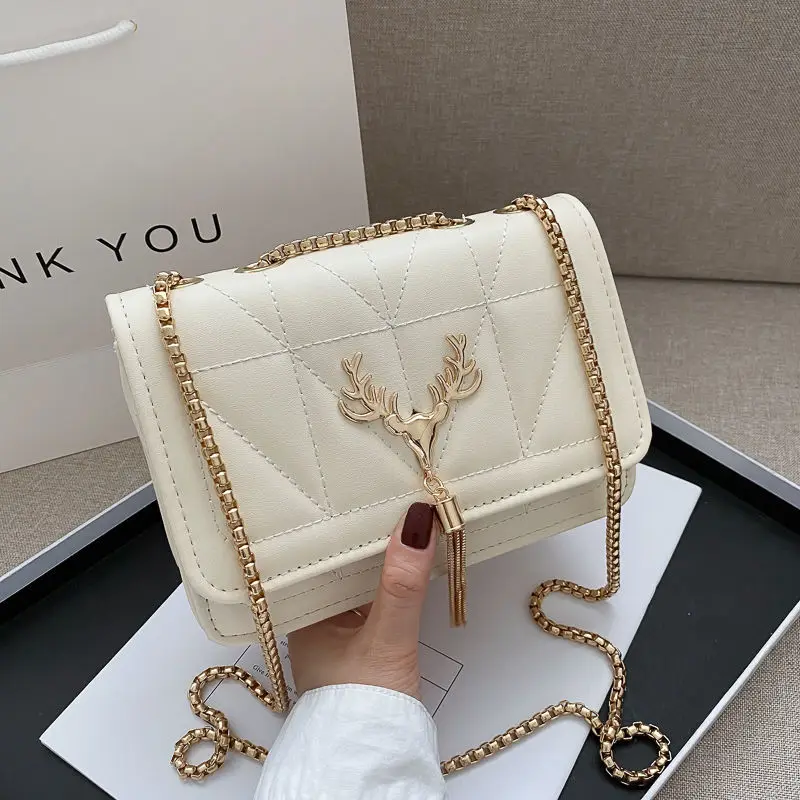 

Women'S Shoulder Bag With Chain Trend 2021 White Phone Bag Crossbody Case Pu Leather Tassel Handbags For Women Free Shiping