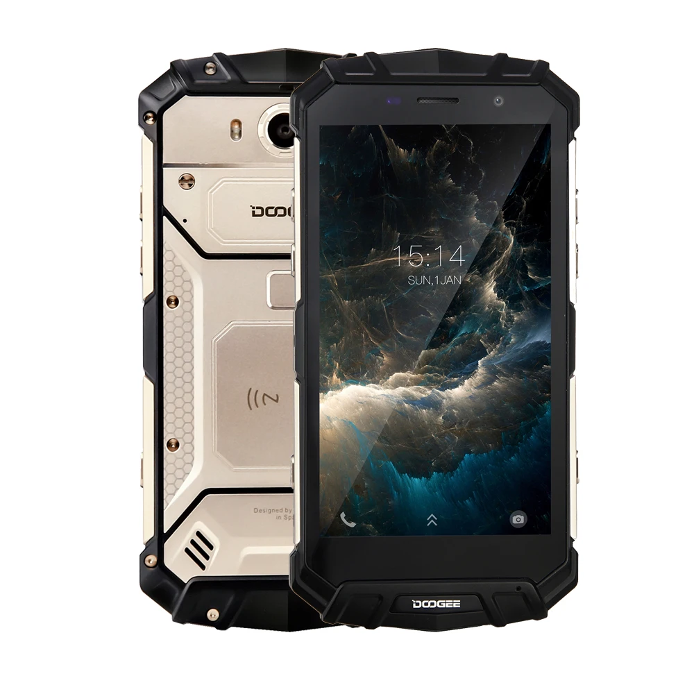 Gold IP68 DOOGEE S60 беспроводной зарядный смартфон 5580 мАч 12V2A Быстрая зарядка 5,2 ''FHD Helio P25 Восьмиядерный 6 ГБ 64 Гб МП - Цвет: Gold