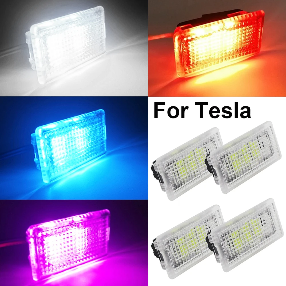 

2Pcs Ultra Bright LED Light Bulbs Kit Trunk Frunk Light For Tesla Model X S 3 Easy Plug Replacement LED Interior Lamp Door Lamps