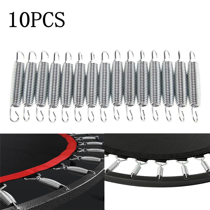 

10PCS Pull Hook Waist Drum Bow Accessories 5.5 Inch Steel High Quality Galvanized Heavy Duty Trampoline Springs Replacement Kits