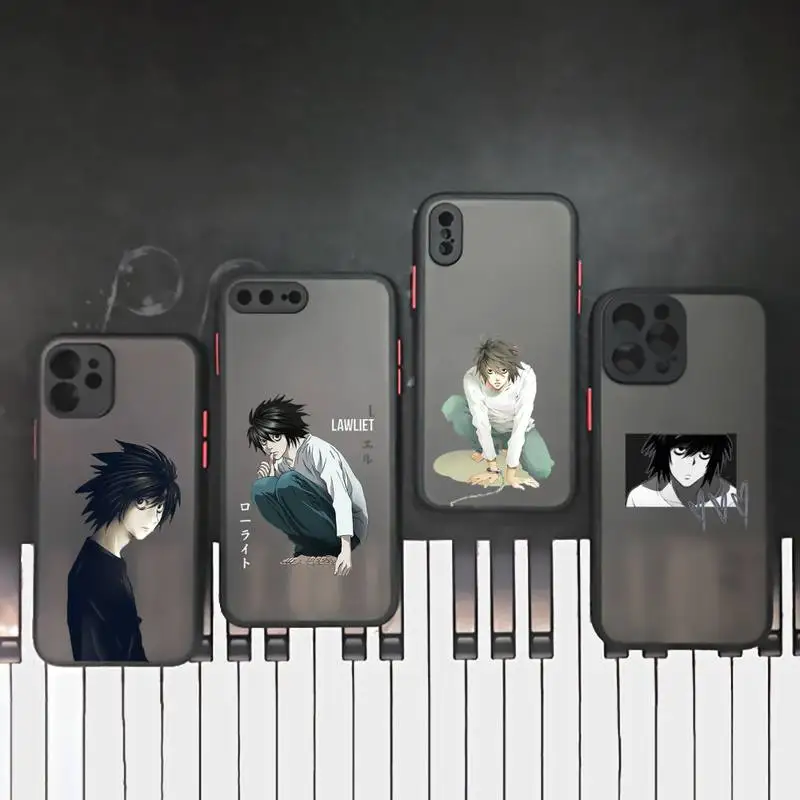 

Death Note L·Lawliet anime Phone Case matte transparent For iphone 7 8 11 12 plus mini x xs xr pro max cover