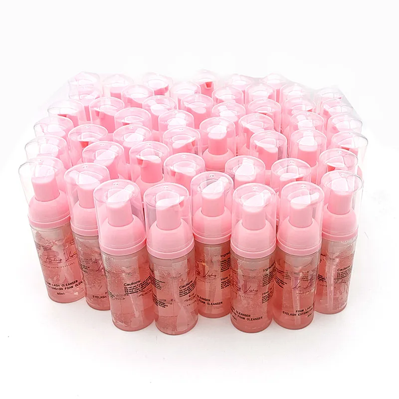 60ml Foam Lash Cleanser Shampoo For Eyelash Extension Wholesale Clean Tools No Irritation Mousse Without Logo Free Brush |