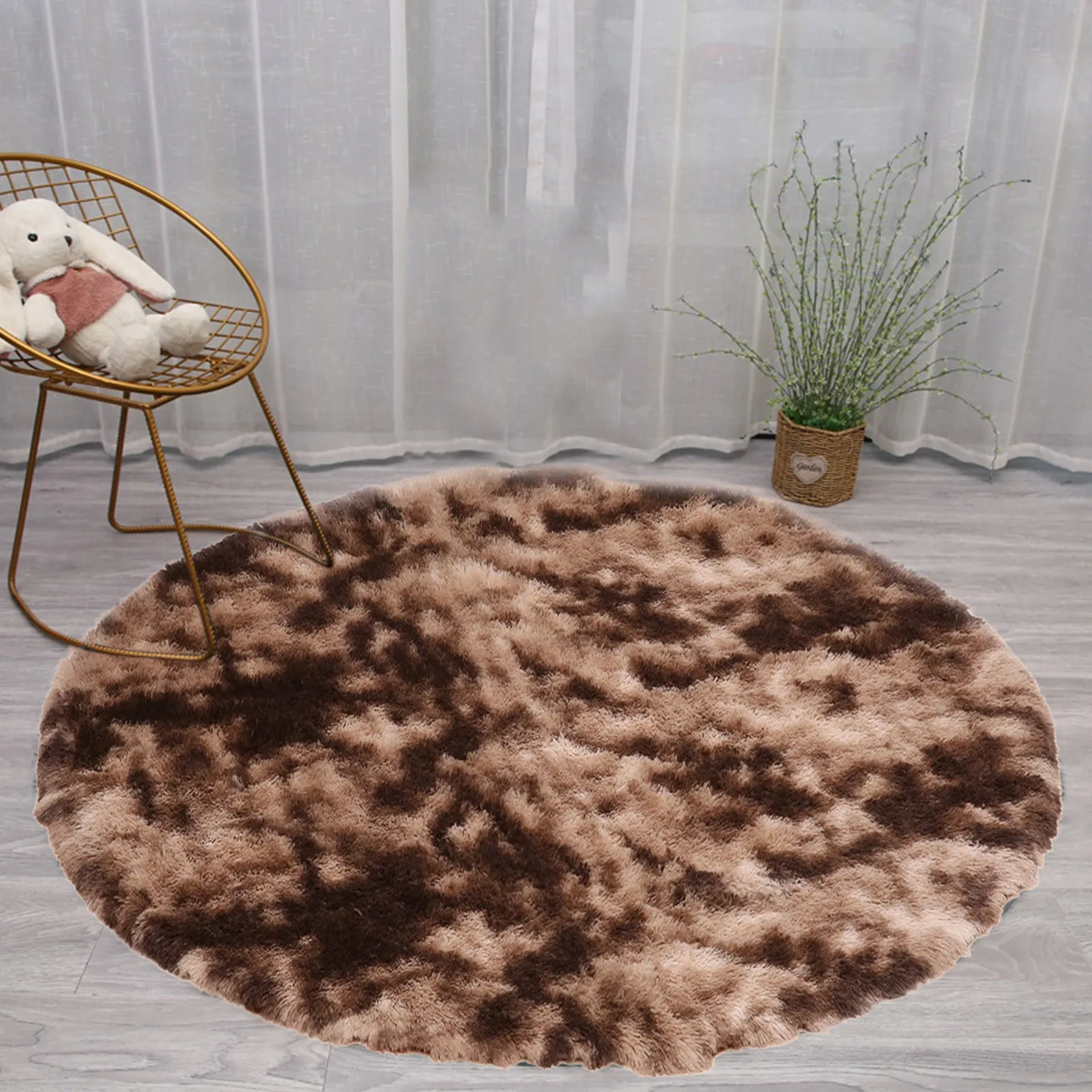 80x80 см искусственная шерсть ковры для гостиной украшение дома Круглый