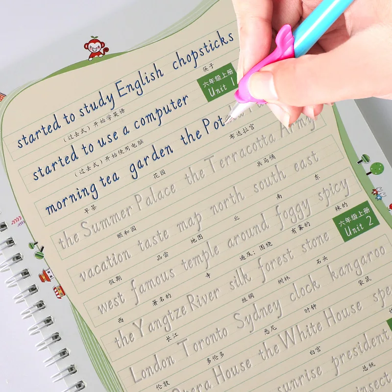 Новый Английский алфавит слова буквы в итальянском стиле Курсив письменной