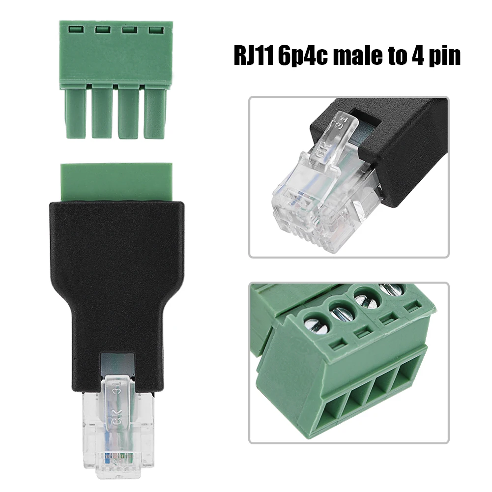 SOONHUA конвертер адаптер соединитель Ethernet конвертеры RJ11 6P4C папа к 4 контактный