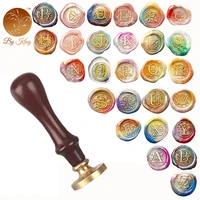 retro wax stamp 26 letter a z alphabet initial sealing wax seal stamp ancient seal post decorative clear stamps hobby tools sets