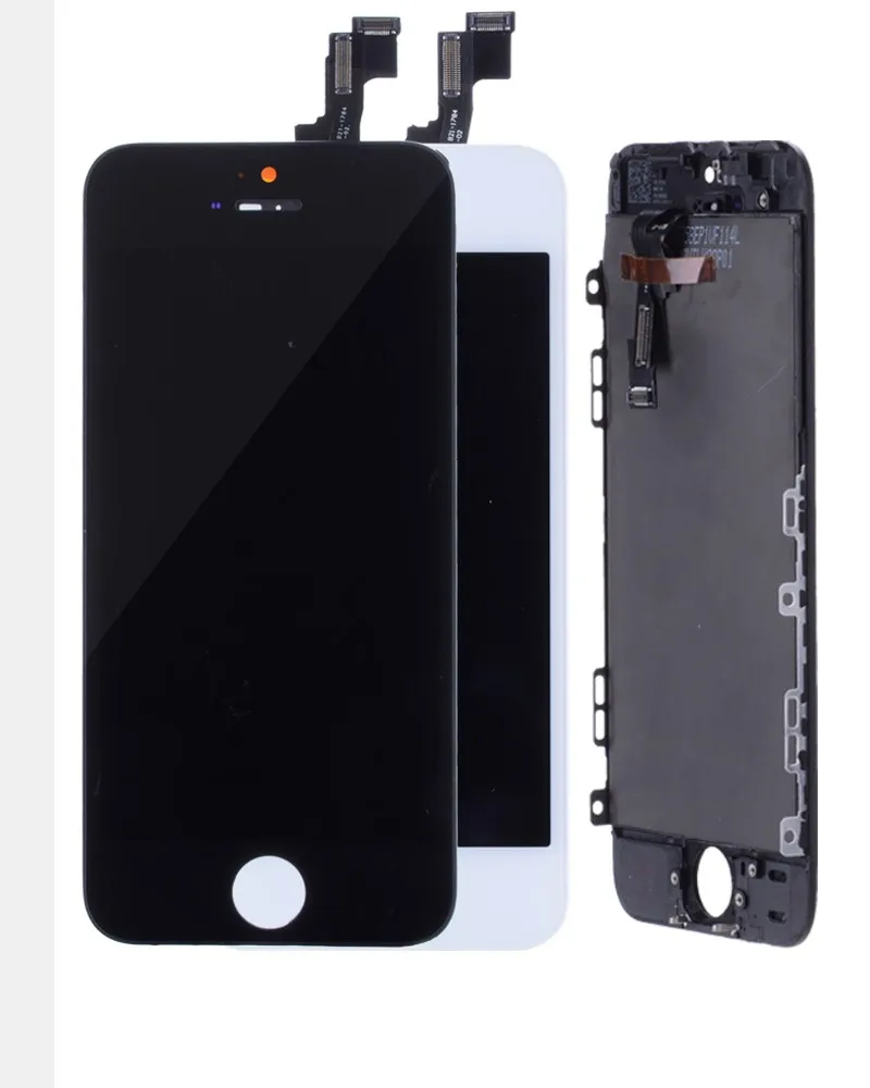 Дисплей для iPhone 5S LCD в сборе с тачскрином на рамке для iPhone 5 LCD 5C 5SE черный белый