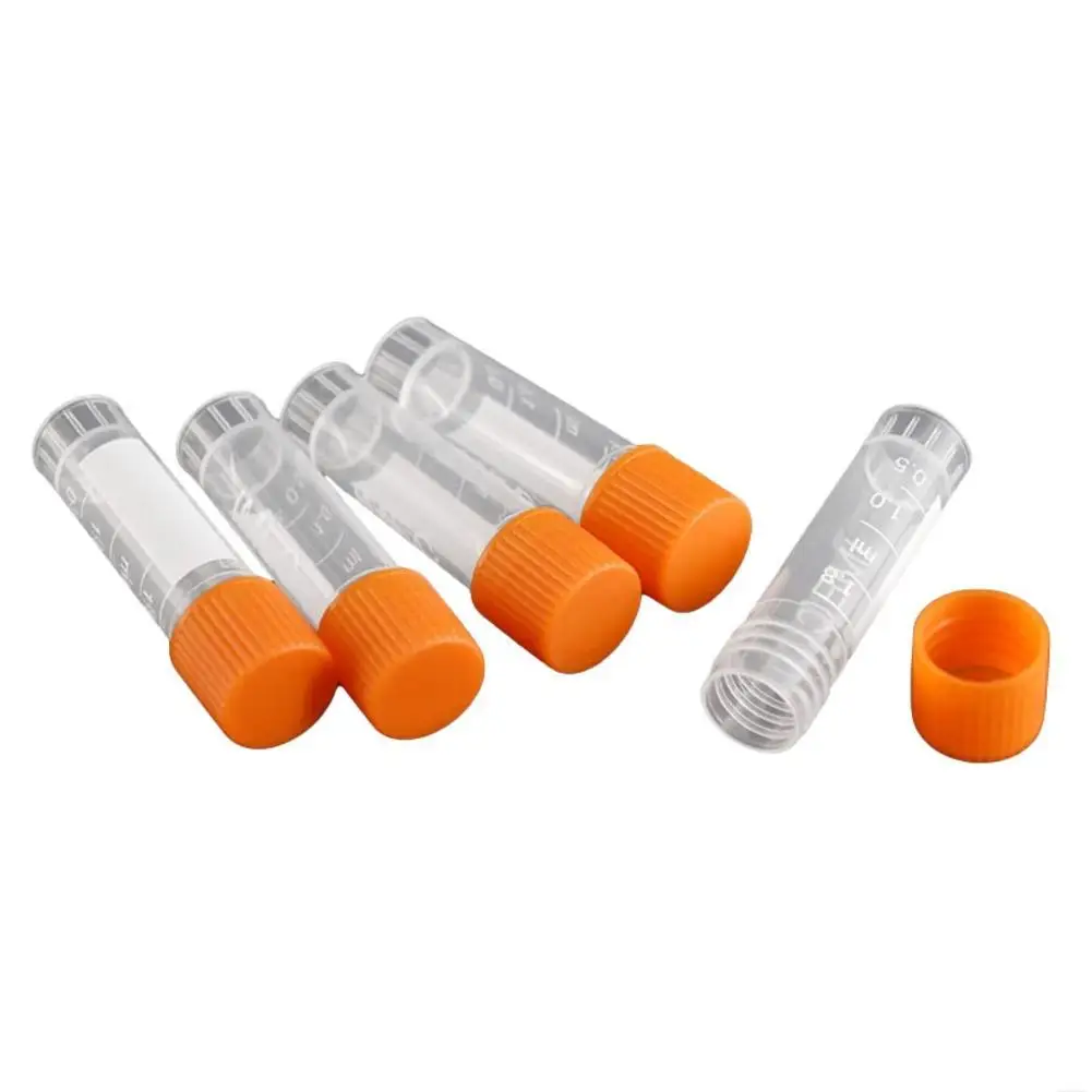 

10PCS 1.8ml PP Lab Analysis Freezing Tubes Graduation With Centrifuge Cap Bottles Volume Tube Vials Screw A8M6