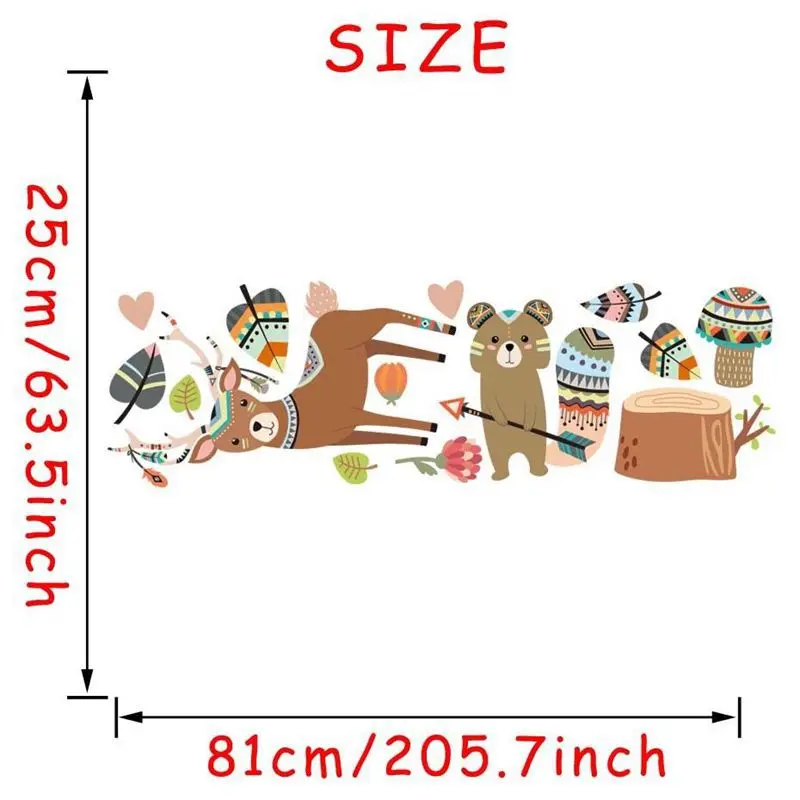 DIY флора и фауна украшение для дома детская спальня настенные наклейки лес