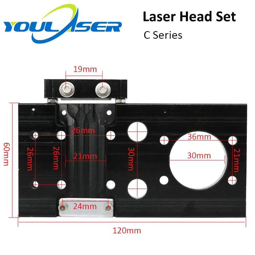 YOULASER CO2 лазерная головка набор линз диам.18fl38.1 диам.20fl50.8/63 5/101 6 мм встроенное