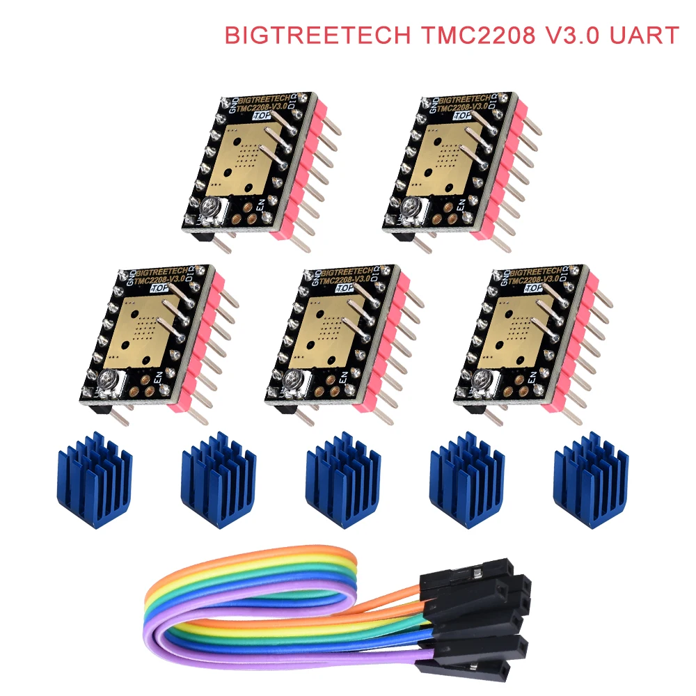 BIGTREETECH TMC2209 UART TMC2208 шаговый двигатель драйвер Stepsticks Mute VS TMC2130 TMC2100 для SKR V1.3 Pro E3 DIP материнская плата
