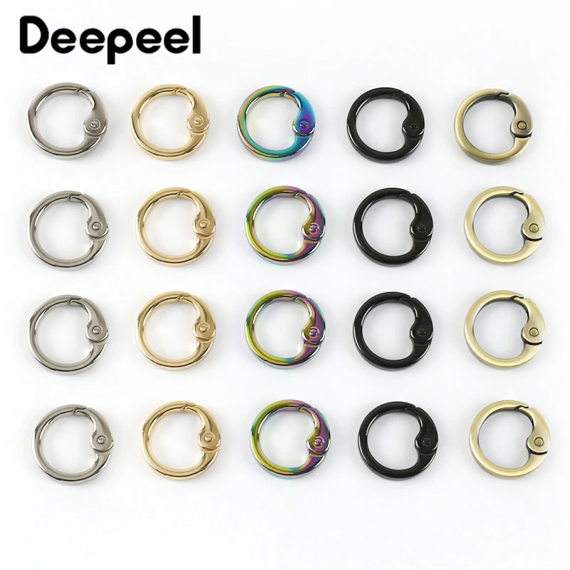 

10 шт. ID20mm открытые пружинное кольцо металлические уплотнительные кольца застежка пружинная круглый крюк для ключей BuckleDIY сумка ремень с пря...