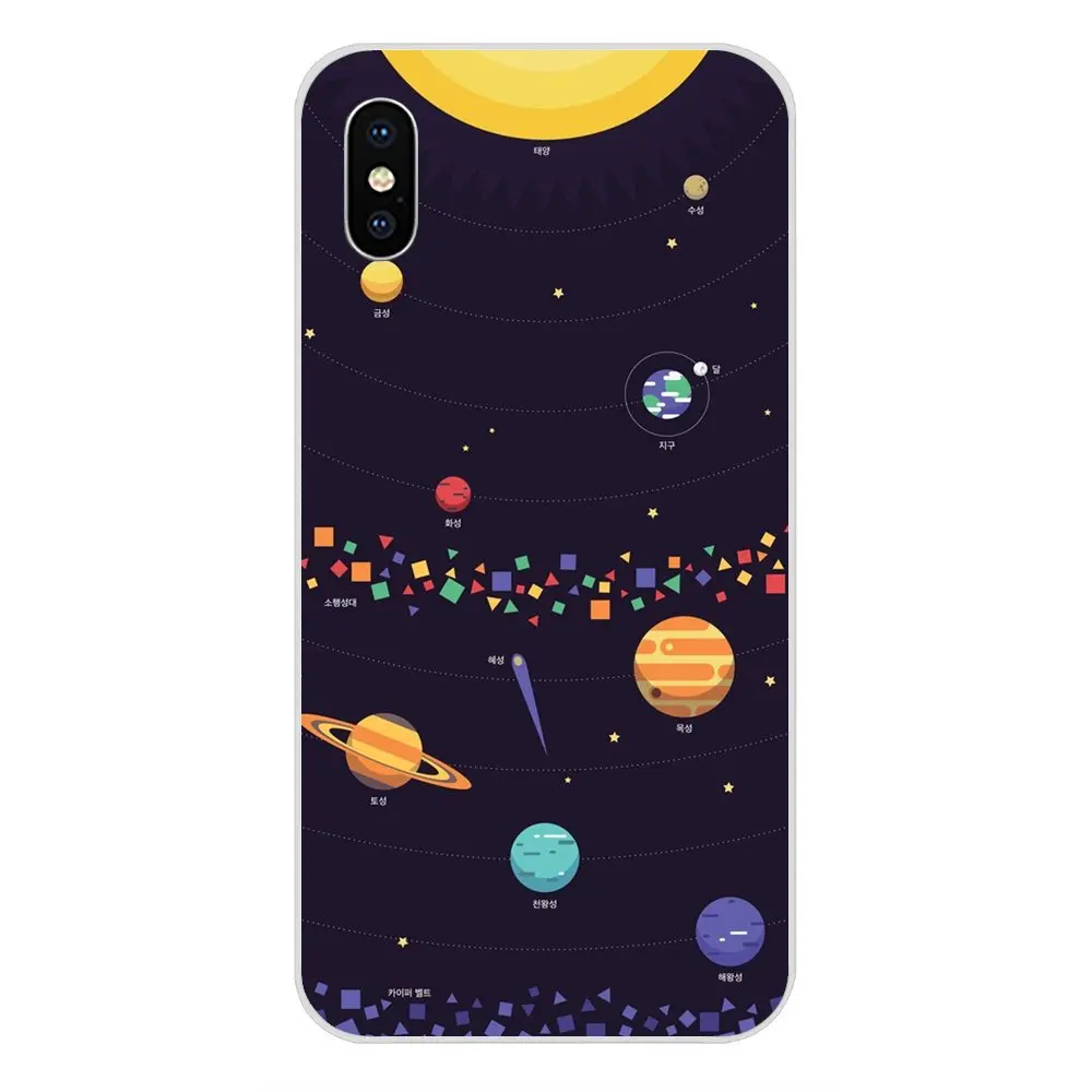 Мягкие чехлы из ТПУ для Apple iPhone 4 4S 5 5C 5S SE 6 6S 7 8 Plus X XS Max XR Saturn Saturnus Planets Of Solar System |