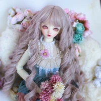bjd sd baby bangs high temperature fiber wig young girl with long curly hair 13 14 16 doll wig doll accessories toys