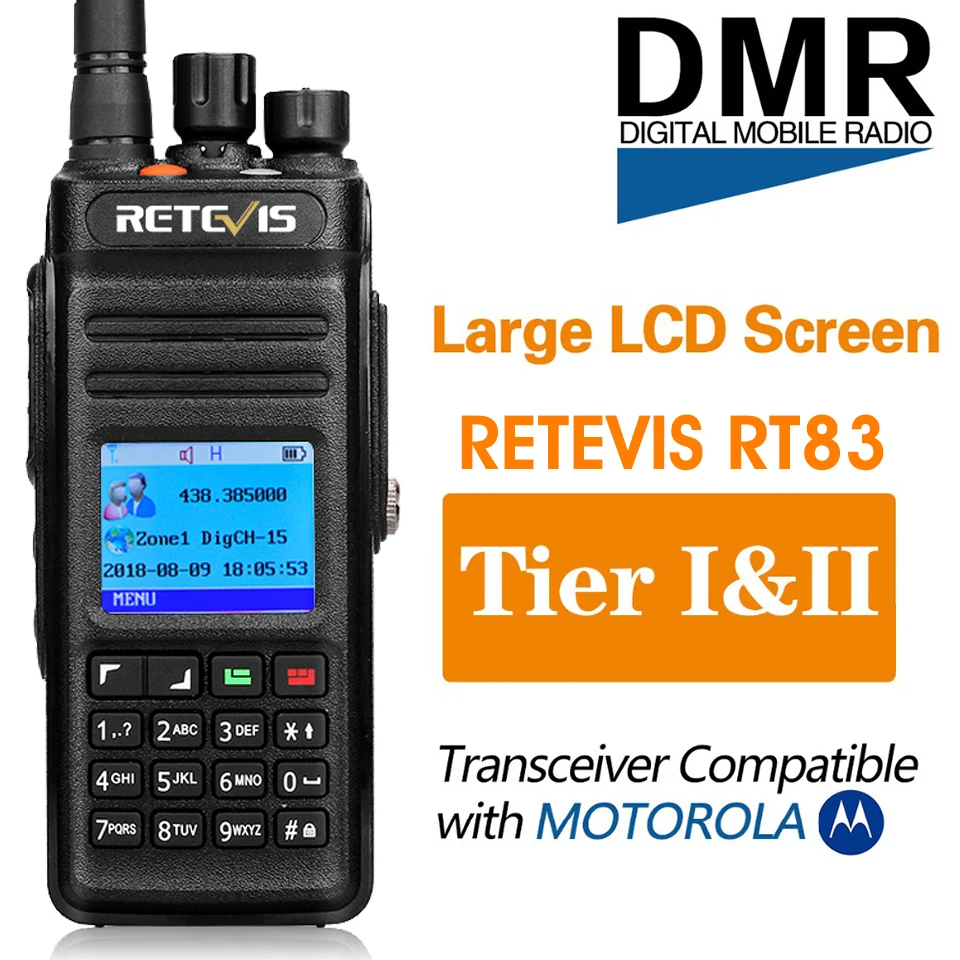 1 шт. Retevis RT83 высокомощная рация DMR цифровое радио(gps) IP67 водонепроницаемый UHF 400-470 МГц цифровой/аналоговый двухстороннее радио