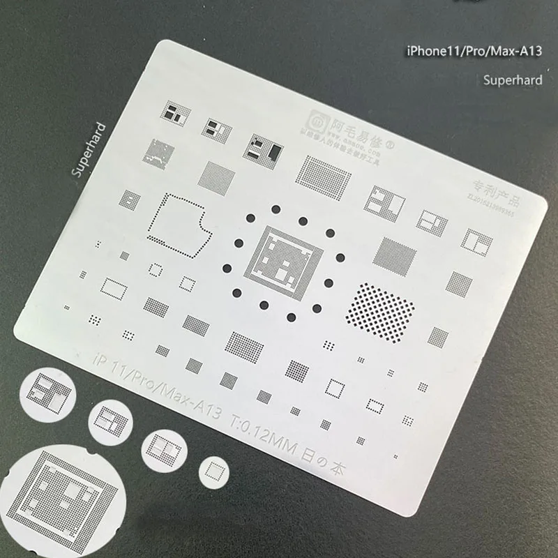 Трафарет Amaoe BGA Reballing для телефона 11 Pro MAX A13 ОЗУ процессора чип Nand Flash IC Оловянная