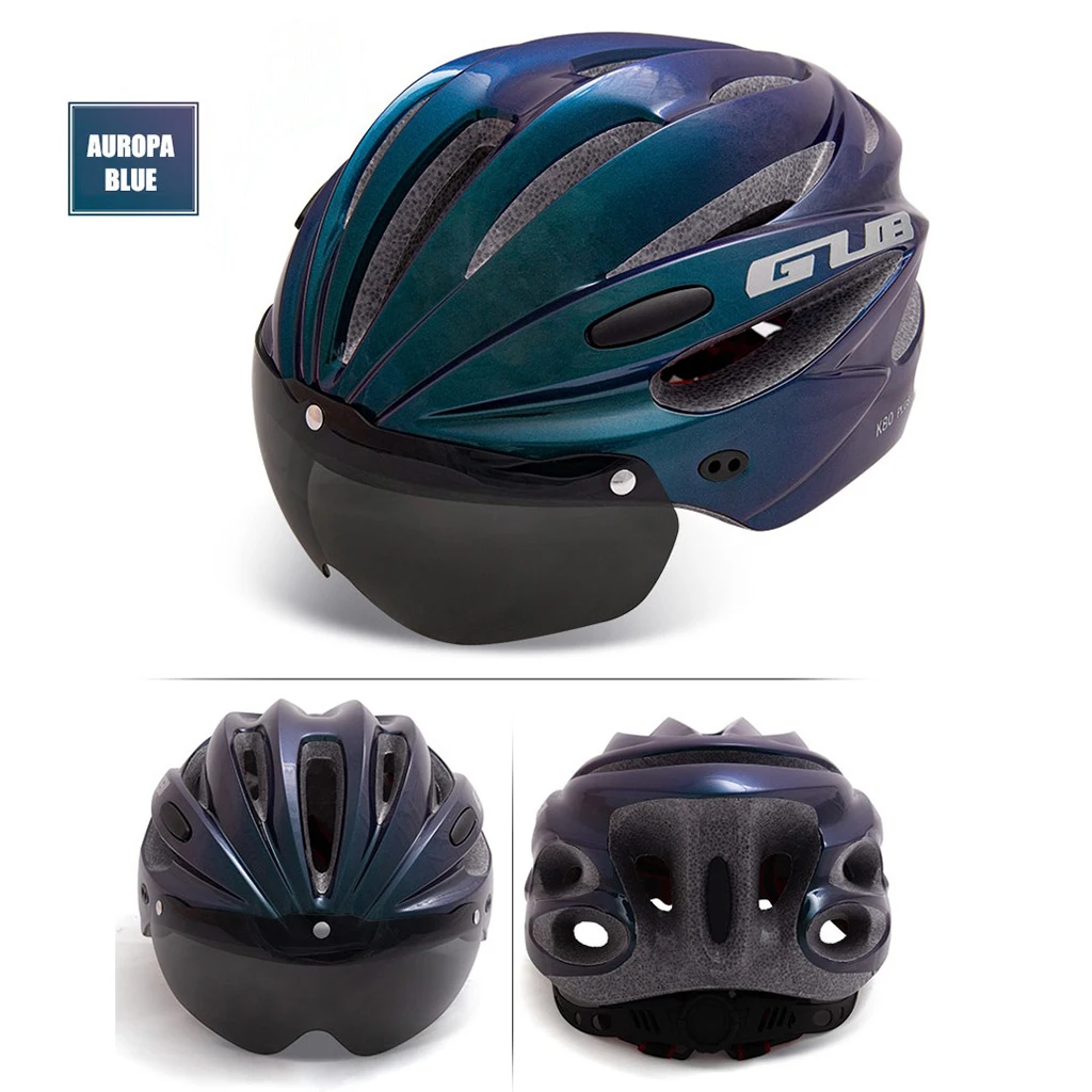 

Road Mountain Bike Helmet Race Cycling Safety Helmet Magnetic UV Block Goggles Bicycle Helmet