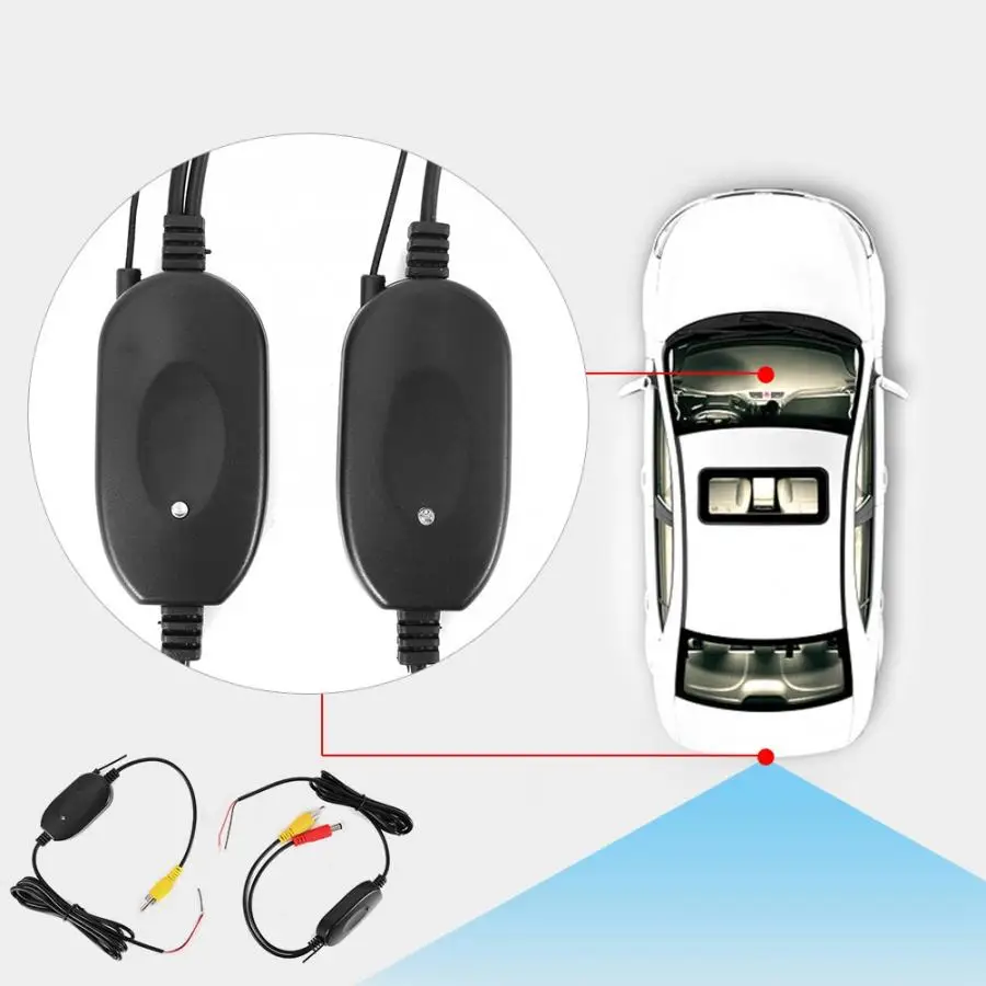 2 4 ГГц беспроводной задний вид автомобиля RCA видео модуль передатчик и приемник