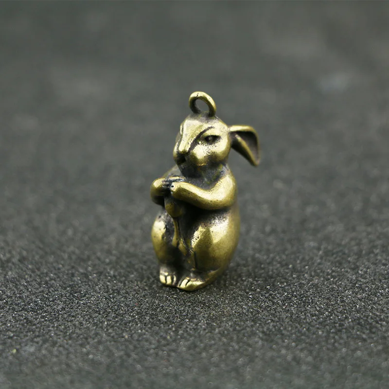 Медные кролики миниатюрные фигурки маленькие украшения Винтажные латунные