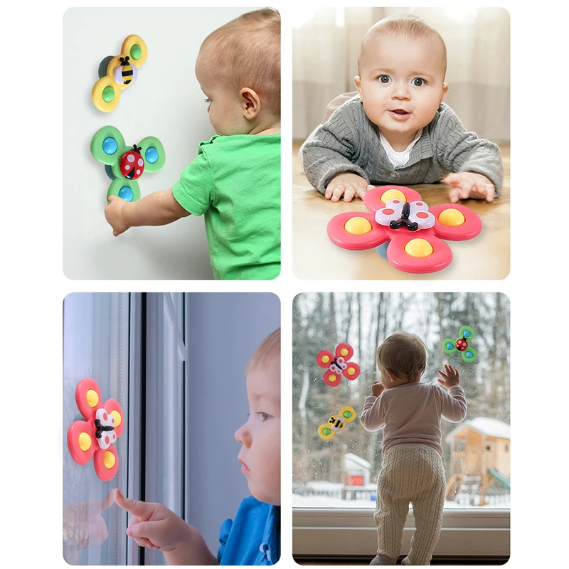 

1pcs Cartoon Fidget Spinner Kids Toys ABS Colorful Insect Gyro Toy Relief Stress Educational Fingertip Rattle Toys For Children