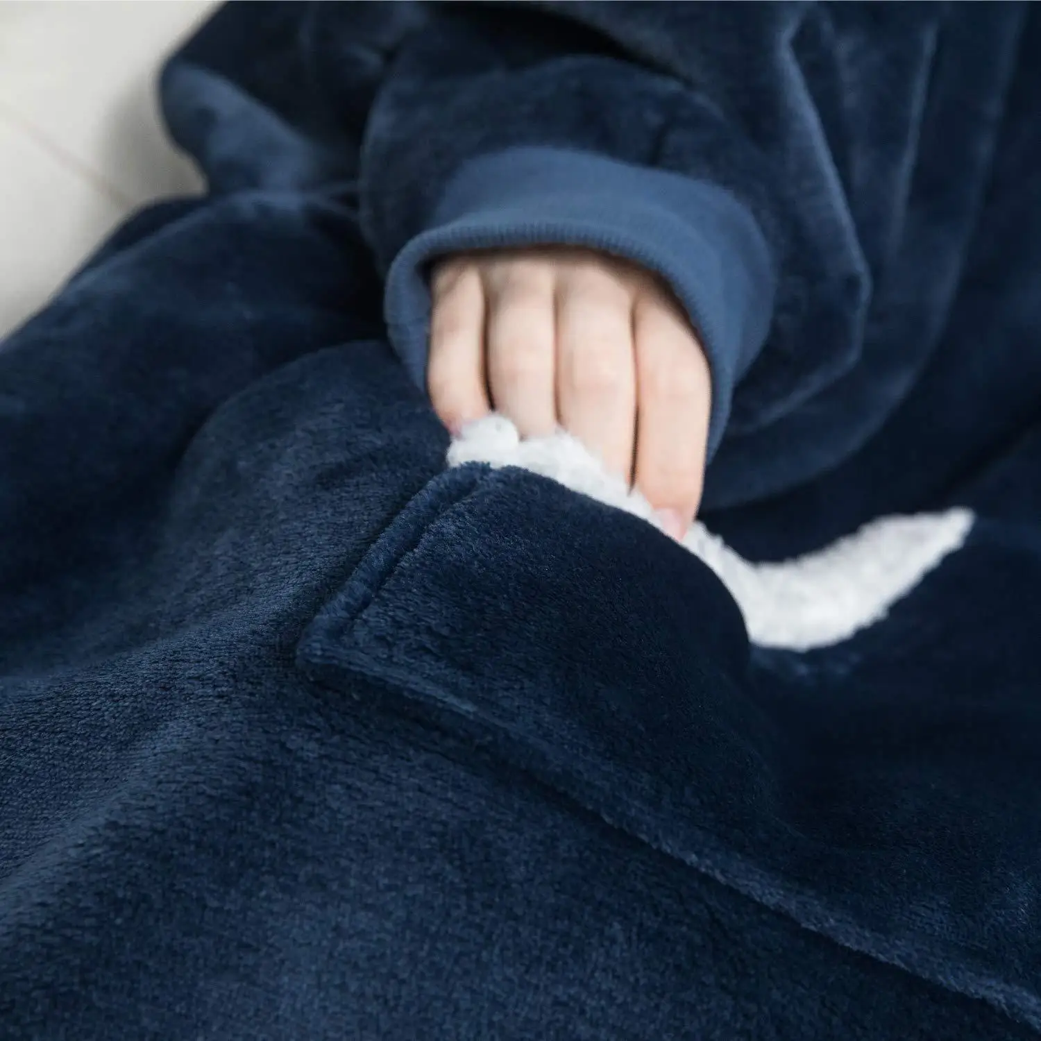 

Oversized Hoodie Blanket With Sleeves Sweatshirt Plaid Winter Fleece Hoody Women Pocket Female Sherpa Giant Hooded Oversize Hood