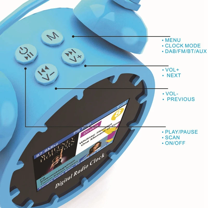 Мини DAB/DAB радио портативные FM часы Bluetooth музыкальный плеер перезаряжаемый с tf