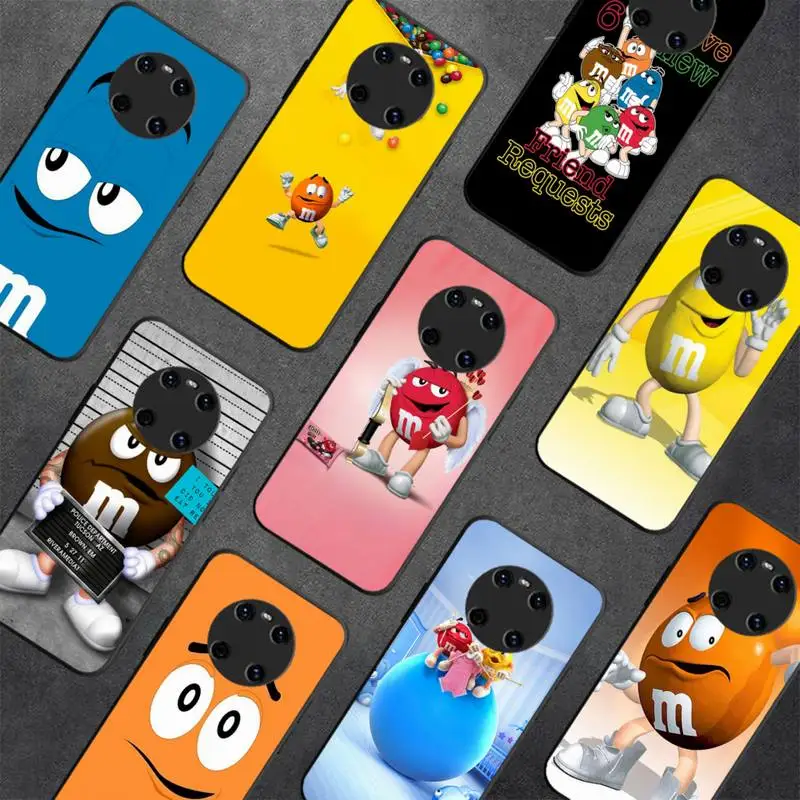 

Cute candy Cartoon Chocolate Beans Phone Case For Huawei Y 5 Y62019 Y52018 Y92019 Luxury funda case for 9prime2019