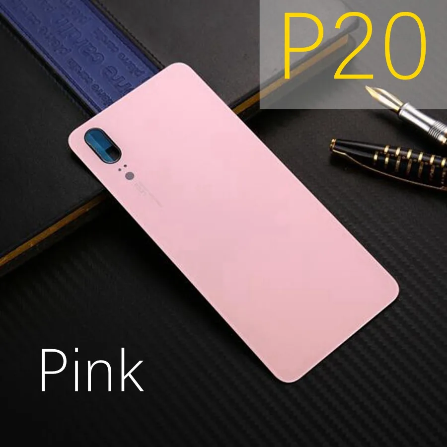 P20 Pink Для huawei P20 Pro Крышка батарейного отсека задняя дверь Корпус Задняя стеклянная панель для huawei P20 Lite Крышка батарейного отсека Nova 3e Замена - Цвет: P20 Pink