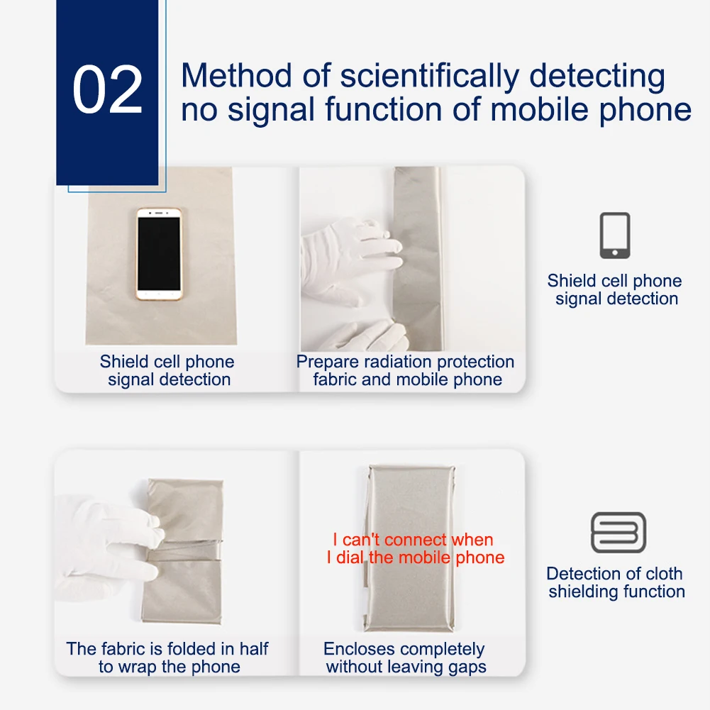 

Conductive EMF Isolation WIFI Soft Grounding 1 Meter Anti Radiation EMI Protection Shielding Faraday Fabric RFID Signal Blocking