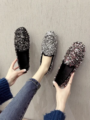 Женские туфли в стиле ретро Натуральная Замшевая обувь на толстой плоской