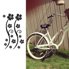 Забавные наклейки для украшения велосипедного бампера, виниловые наклейки сделай сам с цветами