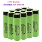 10 шт. 100% оригинальный новый аккумулятор 18650 3400 мАч 3,7 в литиевый аккумулятор NCR18650B 3400 мАч подходящий Аккумулятор для фонарика + бесплатная доставка