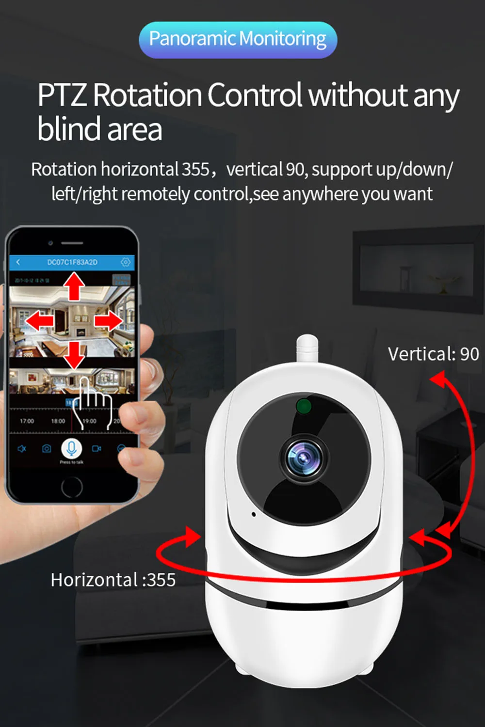 IP камера Wifi 1080P HD беспроводная домашняя камера безопасности SD карта Облачное хранилище двухстороннее аудио ИК Ночное Видение мини CCTV видеонаблюдение