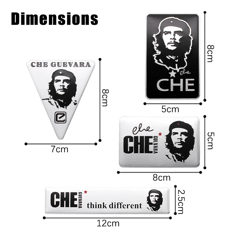 3D маркировка автомобиля из алюминиевого сплава Che Guevara значок наклейки эмблема