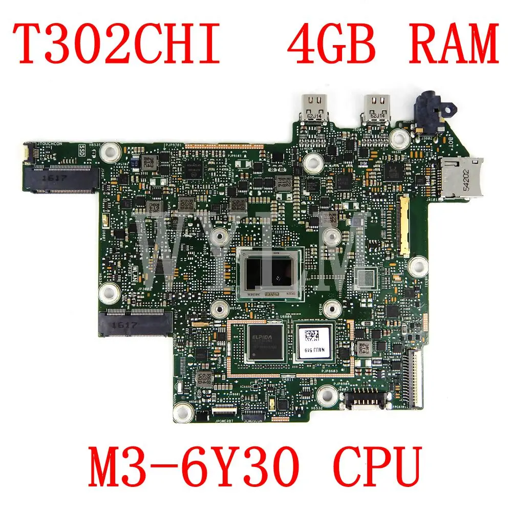 

Материнская плата T302CHI MAIN_BD._ 4G/M3-6Y30/AS REV2.0 для ASUS T302 T302C T302CH T302CHI, протестированная Материнская плата ноутбука