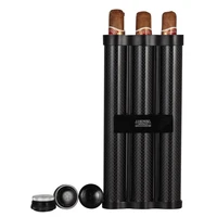 lubinsku 23 travel cigar case portable carbon fibre mini cigar humidor box humidifer humidor with gift box