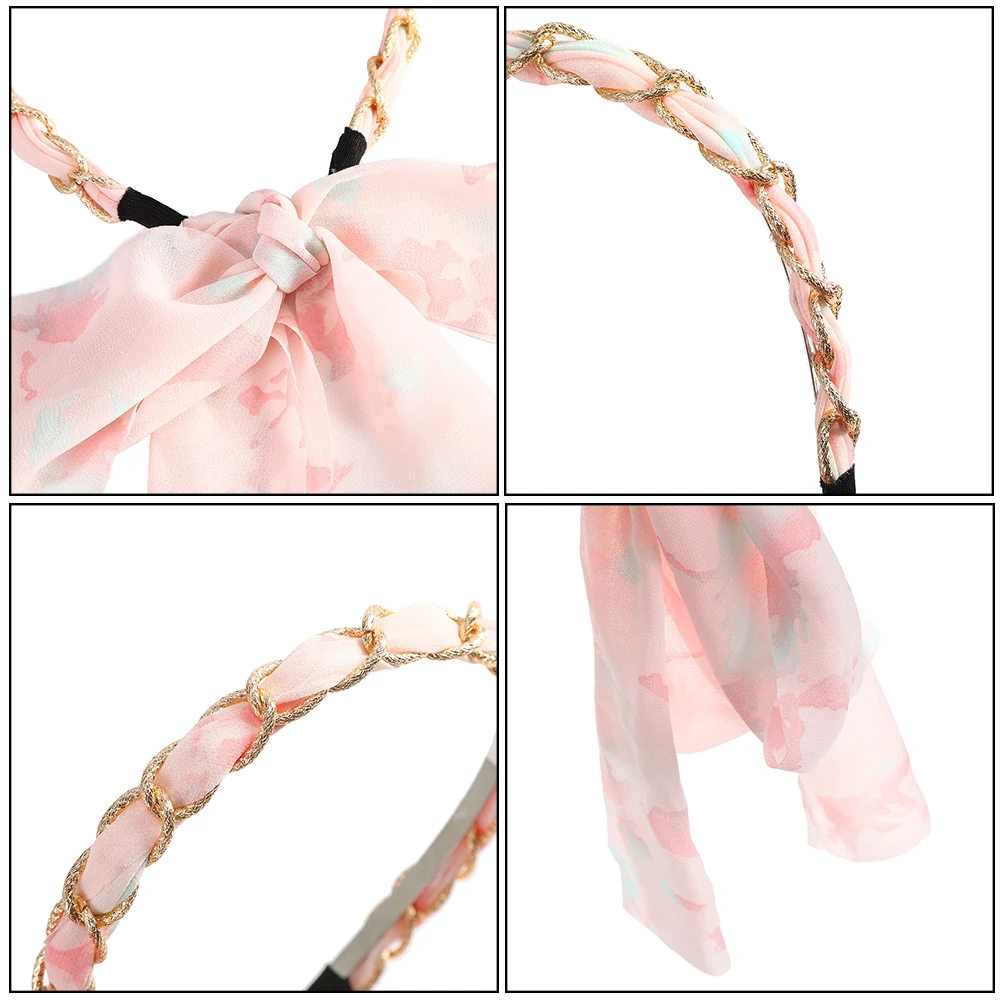 

Tassel Headband DIY Hair Styling Tools Hair Hoop Women Girls Sweet Bow Simple Head Rope Streamer Bezel Headband Hair Accessories