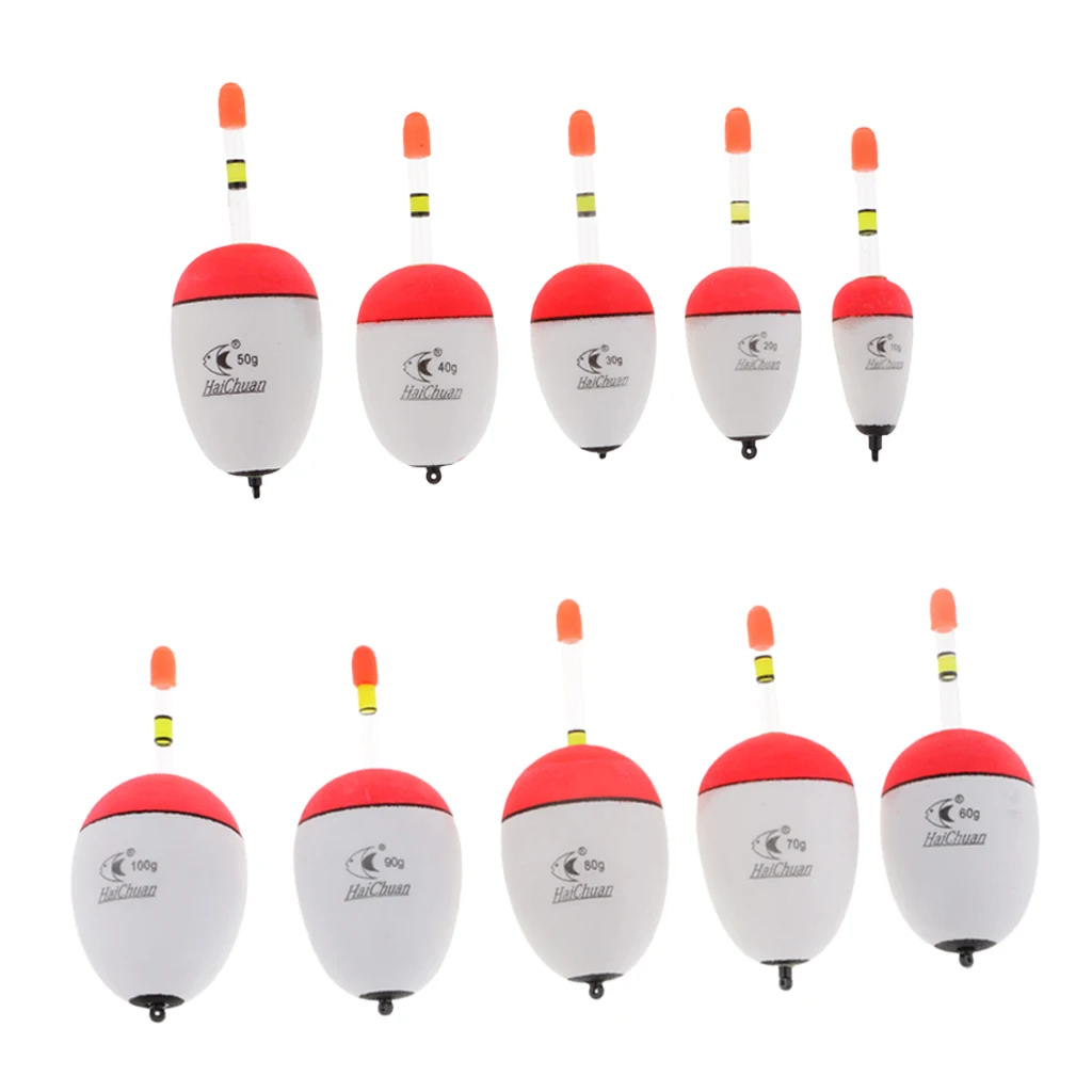 

5pcs EVA Foam Floats Glow in Dark Fishing Float Bobber Sea Rock Fishing