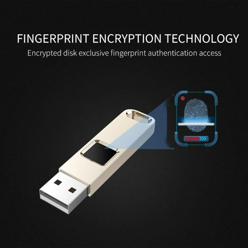 USB флеш накопитель с функцией быстрого распознавания отпечатков