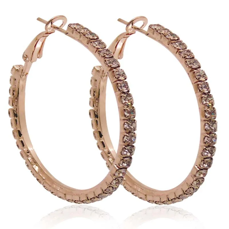 Rose gold Новые ювелирные изделия преувеличенные серьги кольцо полный большой круг мульти-размер серьги королева ночного клуба - Окраска металла: Rose gold