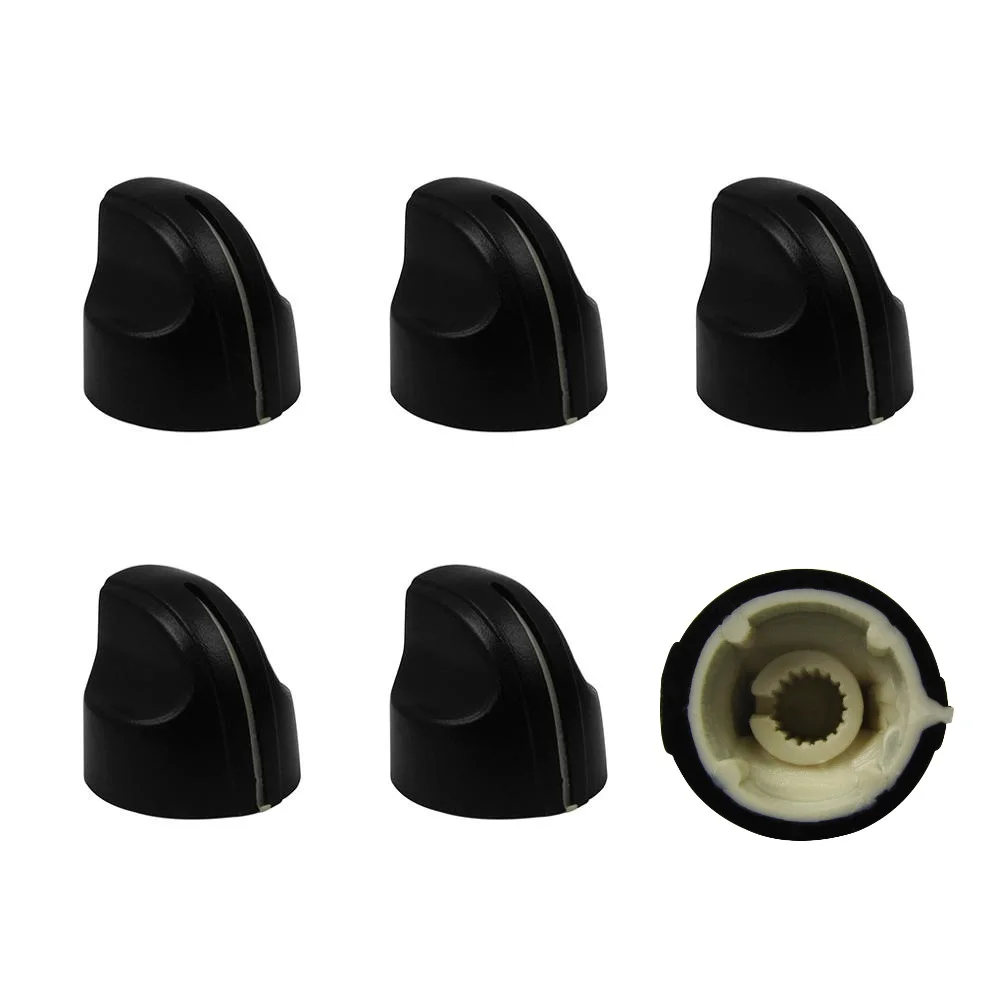 Новый 6 шт. гитарный усилитель эффектов ручки пластиковые черные цвета