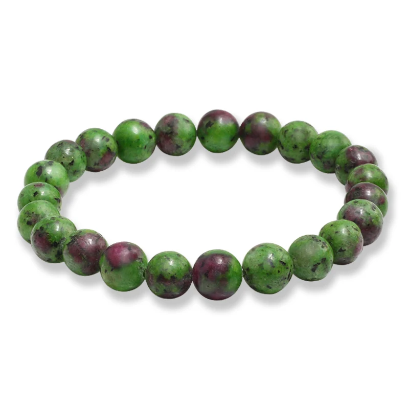 Женский и мужской браслет из гематита с натуральным камнем 8 мм зеленая лава