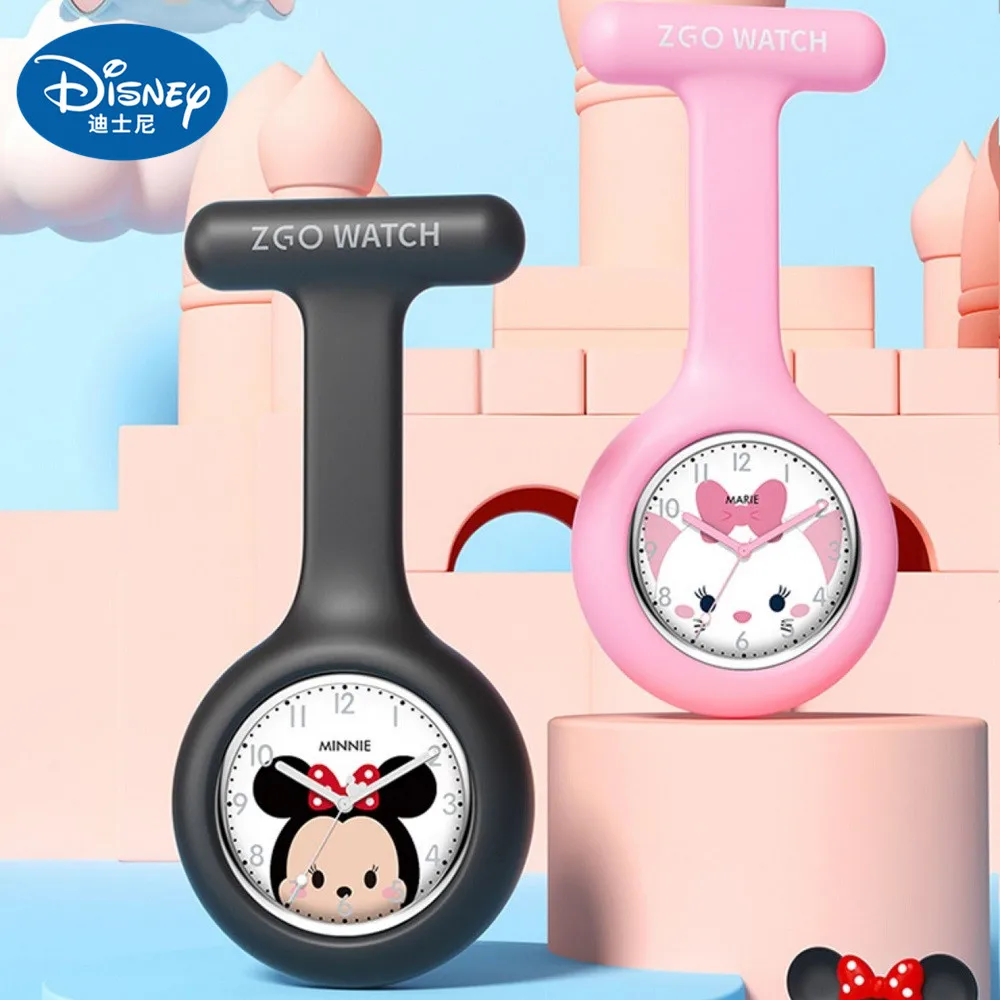 Оригинальные Модные карманные наручные часы Disney силиконовые медсестры брошь