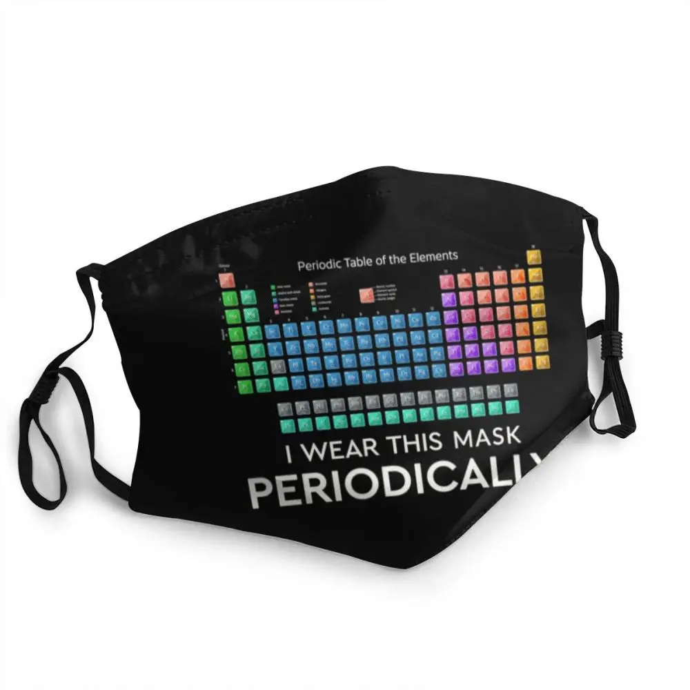 

Scientifically Woven Text Non-Disposable Face Mask Adult Elements Periodic Table Science Anti Dust Respirator Mouth Muffle