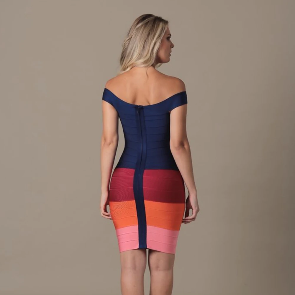 Дамское Бандажное платье с оленем 2020 Vestido Радужное мини сексуальное открытыми
