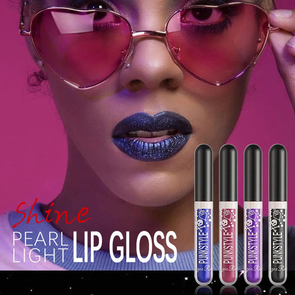 

12 Colors Glitter Metallic Liquid Lipstick Set Waterproof Non-sticky Long-lasting Color Shimmer Metal Lip Gloss Halloween Design
