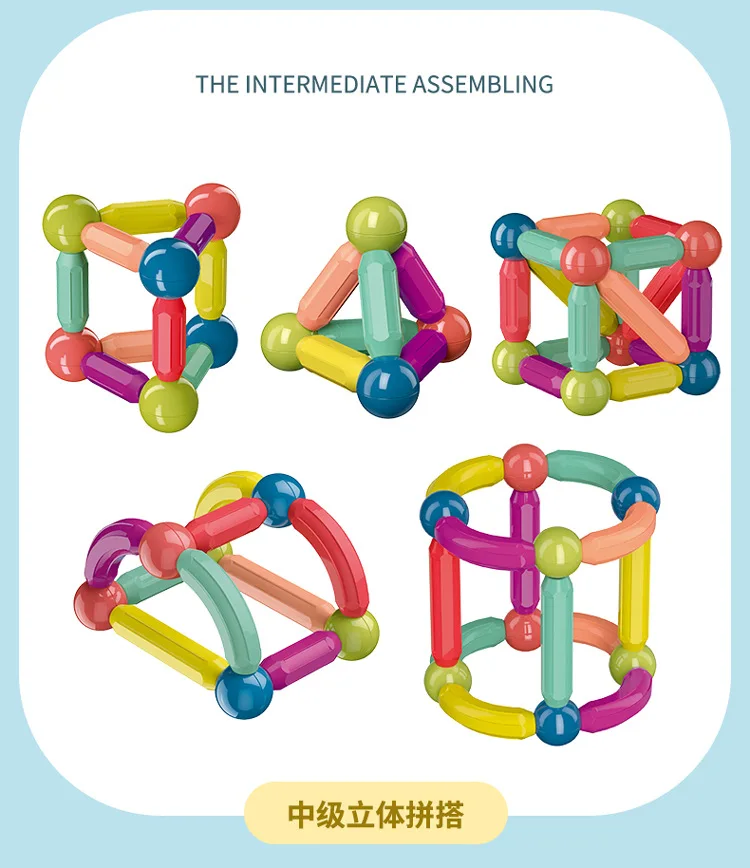 Большой размер 3D DIY магнитные строительные блоки дизайнерские палочки и