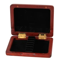 yibuy red solid wood oboe reed holder case for 6 pieces of reed 10x7 7x1 9cm