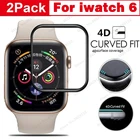 4D стекло для Apple Watch 6 5 4 se 44 мм 40 мм для iWatch серии 3 42 мм 38 мм 9D HD (не закаленное) пленка i защита экрана часов